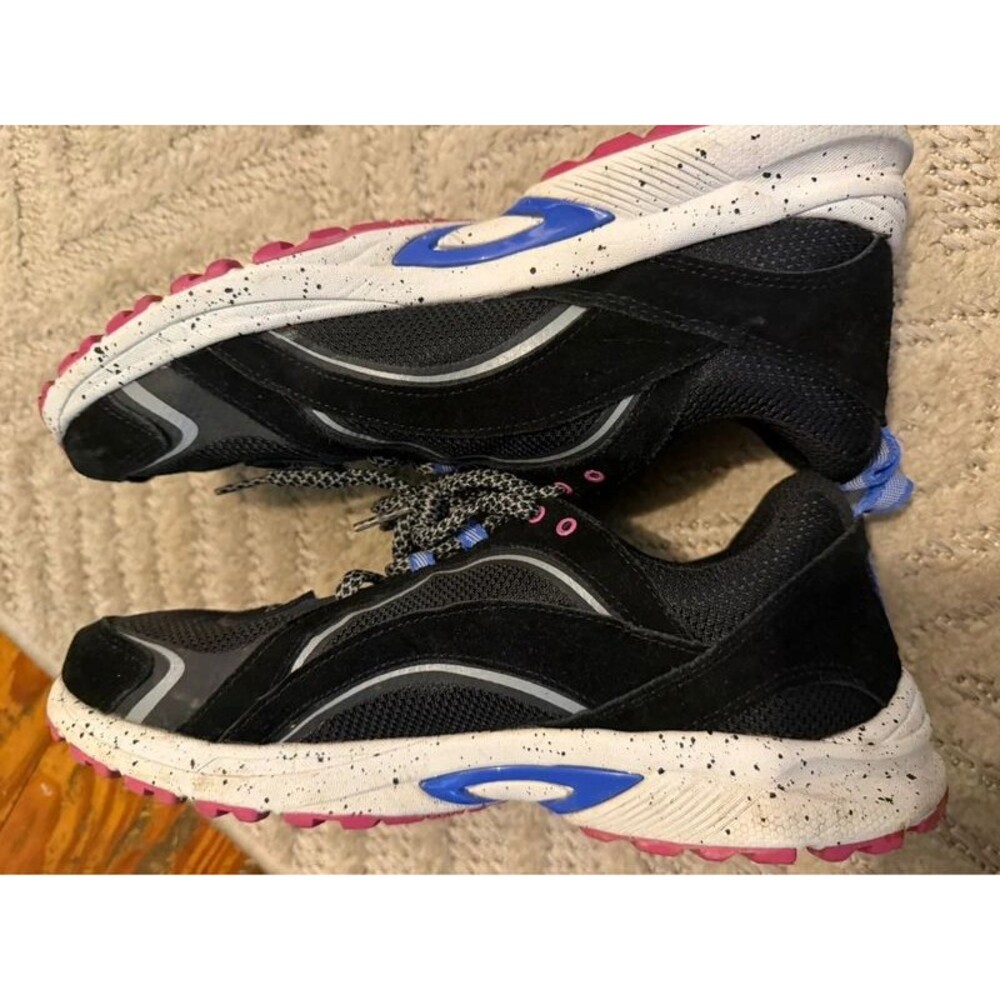 Ryka Women’s Athletic Walking Shoes Black Pink Blue Reflective Sneakers 9.5 - Picture 4 of 6